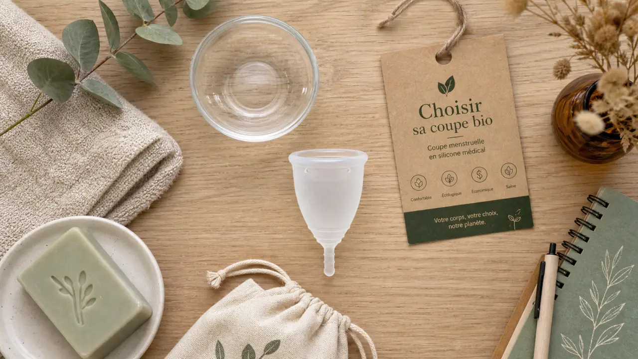 Coupe menstruelle bio silicone médical, tailles et entretien
