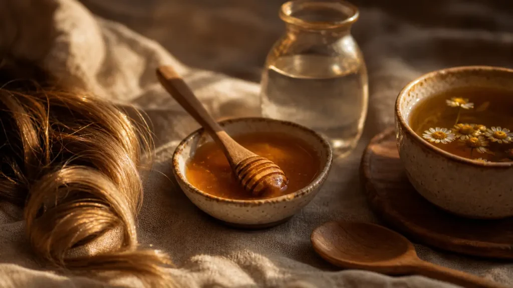Éclaircir ses cheveux naturellement sans les abîmer : miel, camomille, citron et erreurs à éviter