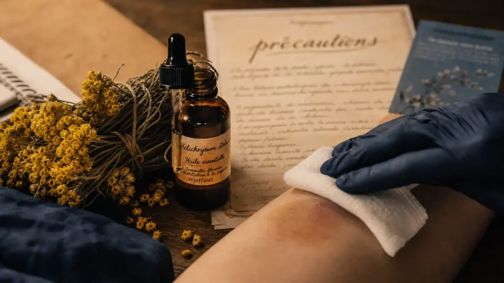 Hélichryse bienfaits : huile essentielle, bleus, circulation et cicatrices