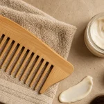 Peigne dent large en bambou pour limiter la casse et préserver les boucles
