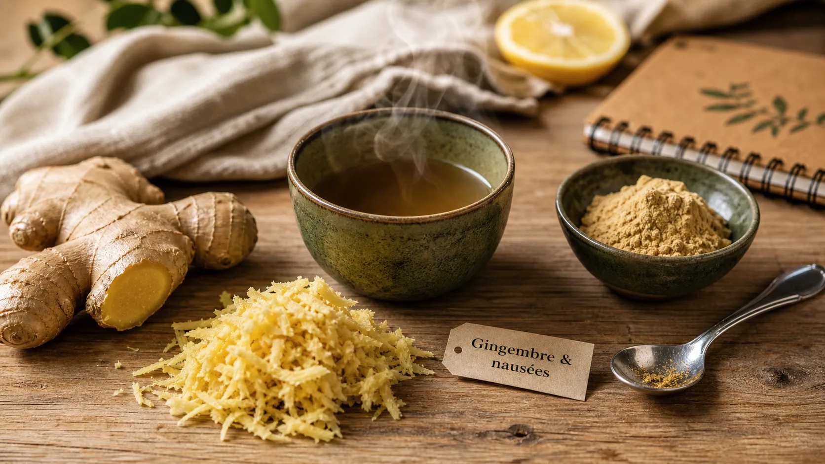 Propriété gingembre contre nausées et aide digestion
