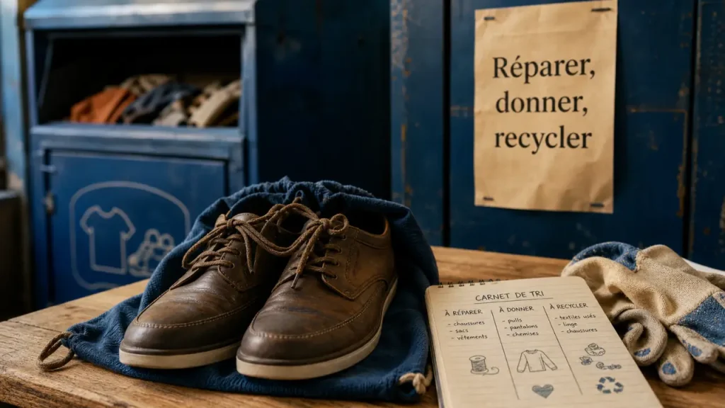Recycler ses chaussures selon leur état : réparer, donner ou déposer sans se tromper