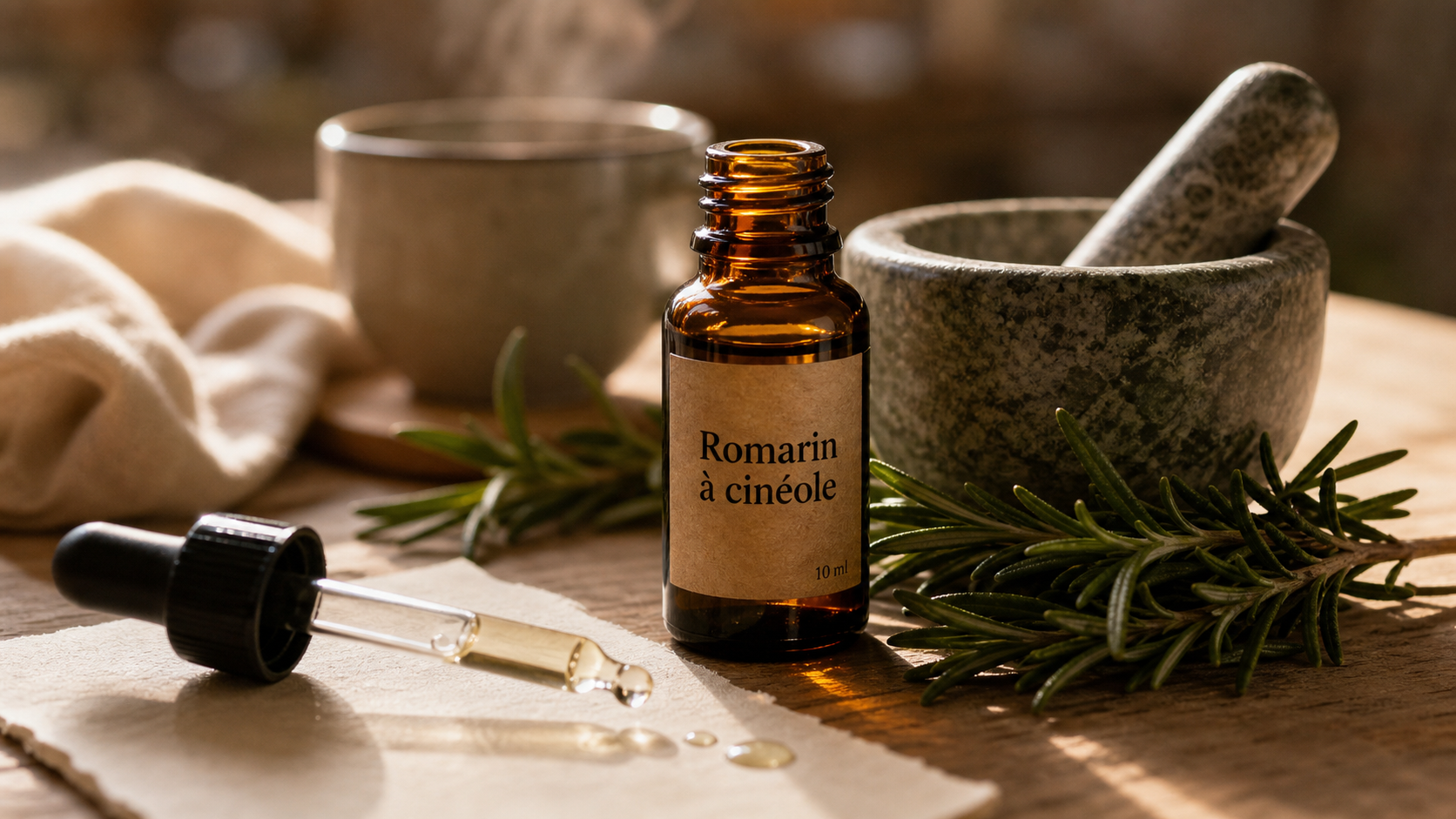 Romarin à cinéole bienfaits, huile essentielle, respiration