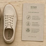 Chaussures éthiques en toile beige et semelle caoutchouc naturel, labels et matières à vérifier