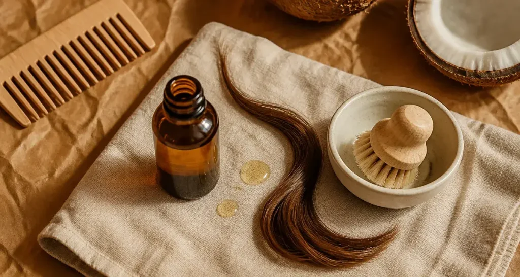 Huile de monoï pour les cheveux : bienfaits, application et erreurs à éviter