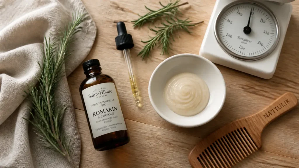 Huile essentielle de romarin pour les cheveux : quel chémotype choisir entre cinéole, verbénone et camphre ?