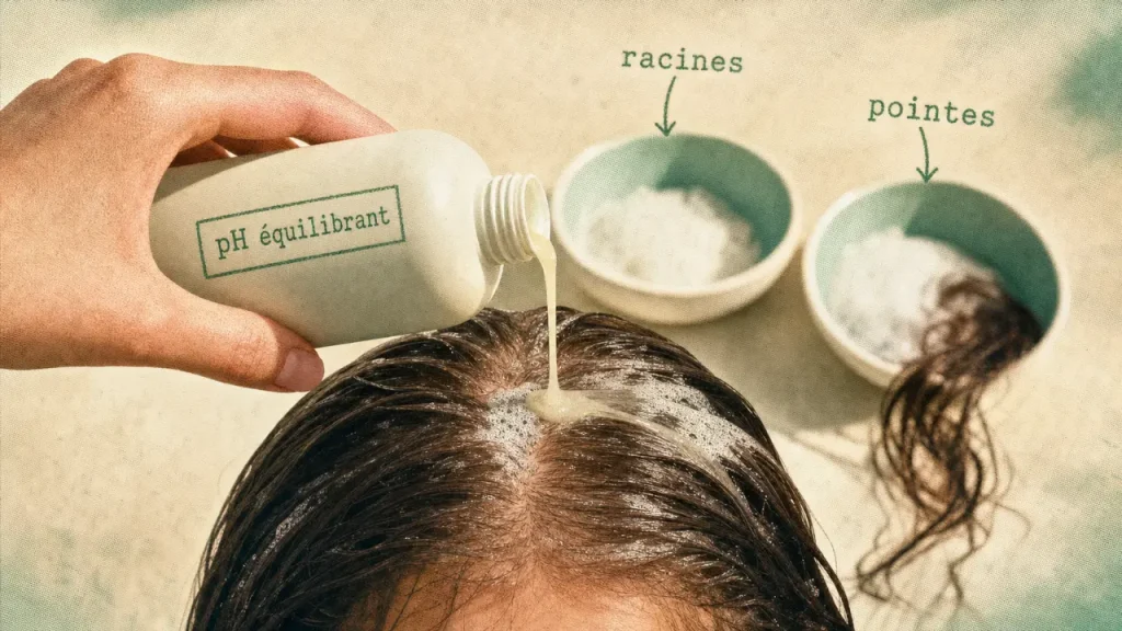 Racines grasses, pointes sèches : choisir un shampoing qui purifie sans alourdir