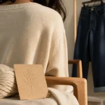 Pull coton bio femme, confort et coupe, coton crème tricoté