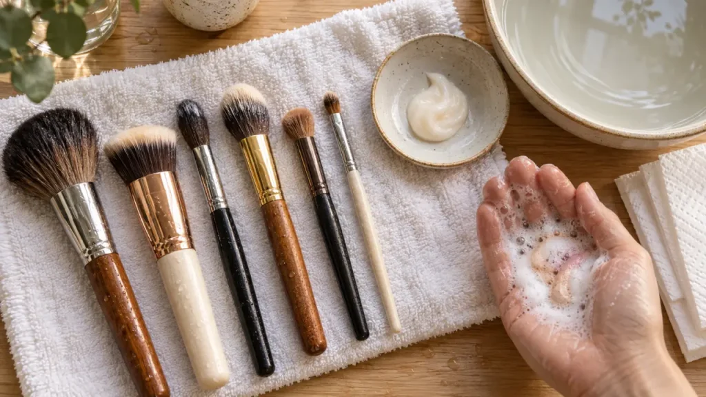 Laver ses pinceaux de maquillage : 6 gestes pour préserver les fibres