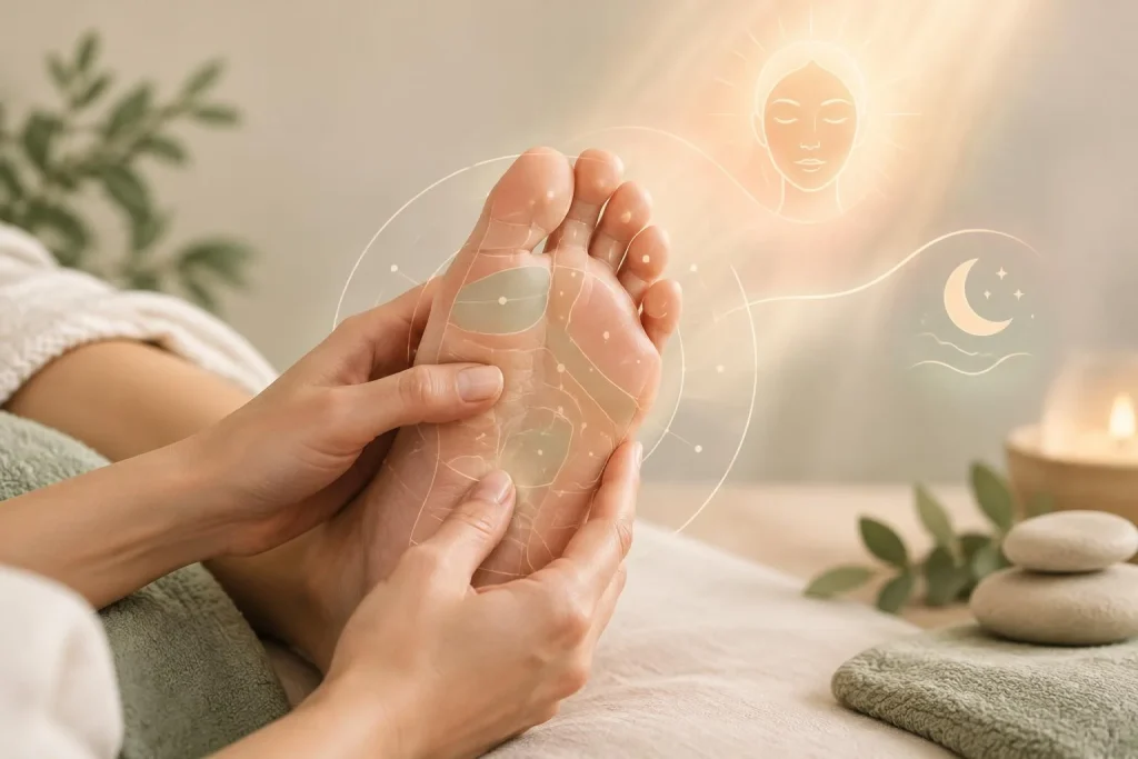 Réflexologie et routine beauté : cinq minutes pour un teint plus net et un sommeil retrouvé